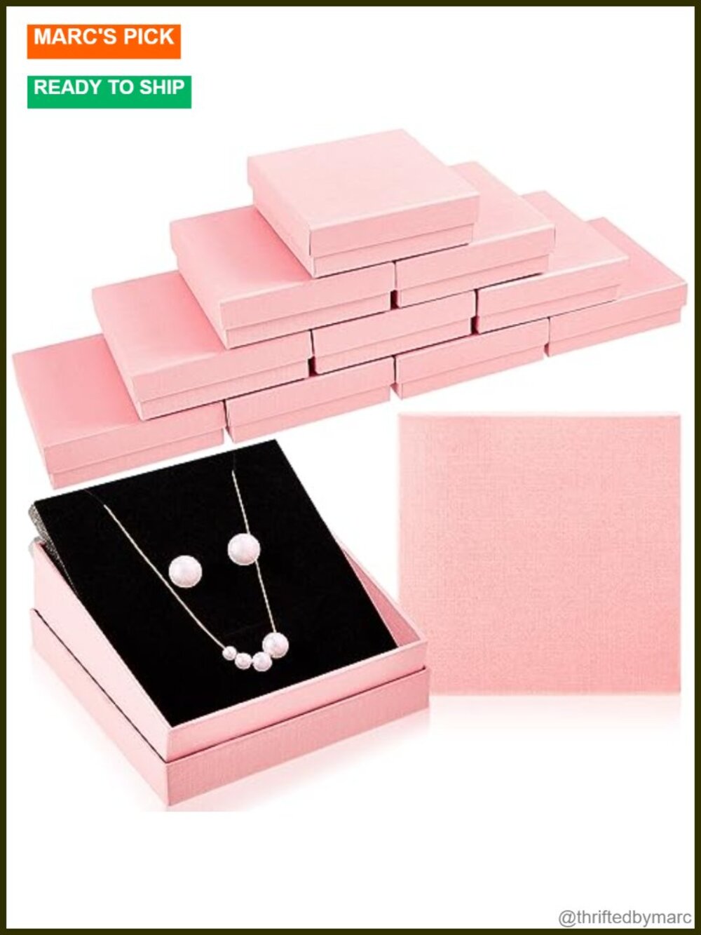 36 Pc Cardboard Jewelry Boxes with Lids for Rings Necklaces Bracelets
